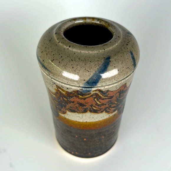 John Glick Plum Tree Pottery Vase - Picture 4 of 9